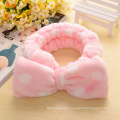 Spa Headband Women Fleece Hair Lace Large Bow Face Wash Headband Make up Hair Band Bow